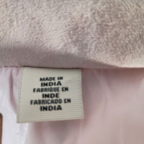 Levi's Goat Suede Tucket Jacket Slouch Fit Button Down Blush Pink Women's Medium - Picture 6 of 7